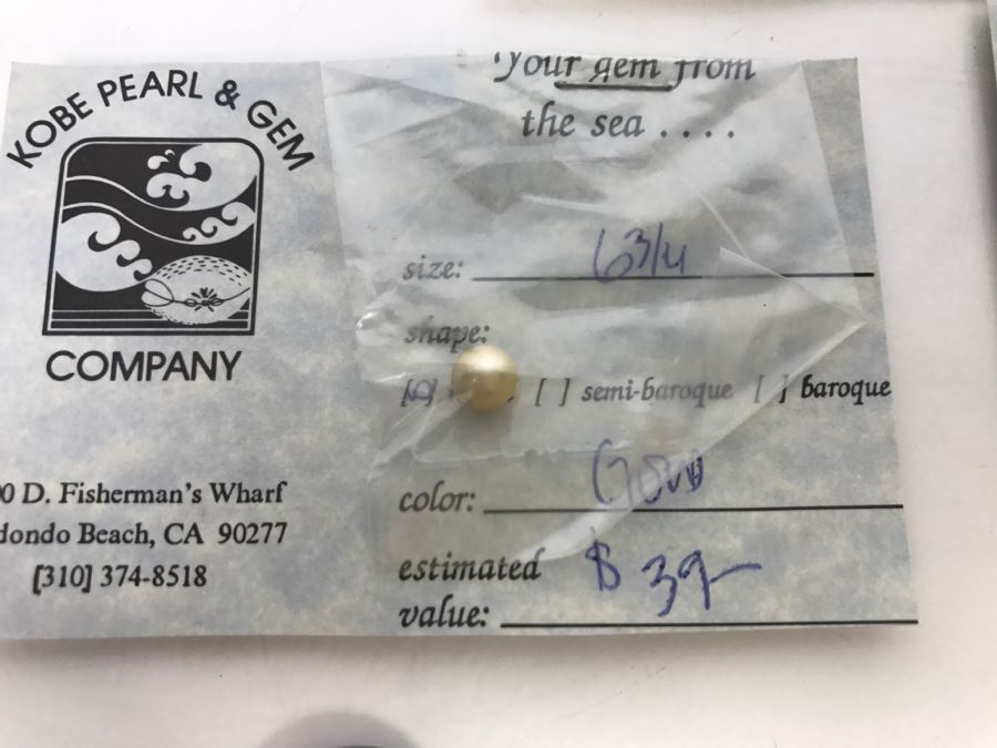 Collection Of (5) Gold Tone Colored Pearls 6 3/4MM [Photo 4]