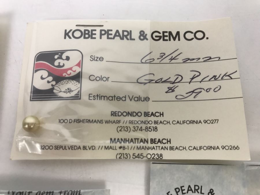 Collection Of (5) Gold Tone Colored Pearls 6 3/4MM [Photo 10]