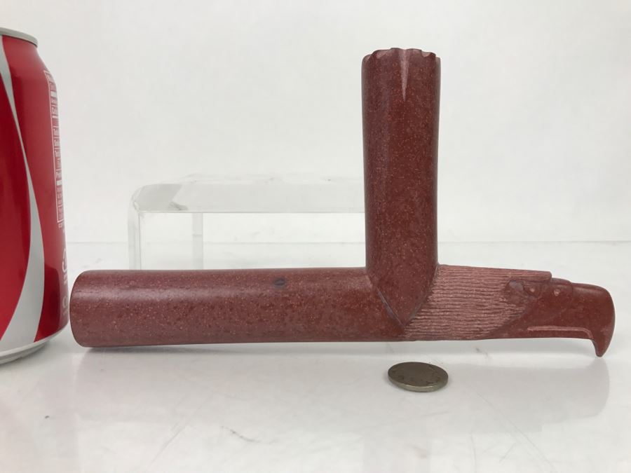 HUGE Collection Of Native American Peace Pipes Pipestone Catlinite Ceremonial Smoking Pipes Bear Buffalo Wolf Tomahawk (See All Photos For Details) Lot Retails For $2,000+ [Photo 66]