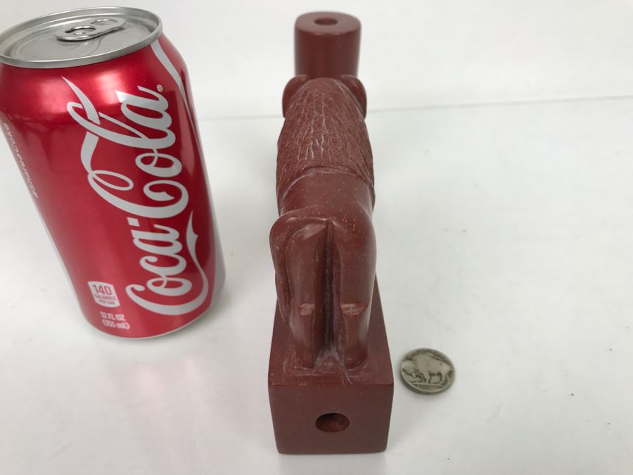 HUGE Collection Of Native American Peace Pipes Pipestone Catlinite Ceremonial Smoking Pipes Bear Buffalo Wolf Tomahawk (See All Photos For Details) Lot Retails For $2,000+ [Photo 23]