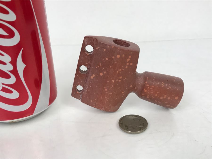 HUGE Collection Of Native American Peace Pipes Pipestone Catlinite Ceremonial Smoking Pipes Bear Buffalo Wolf Tomahawk (See All Photos For Details) Lot Retails For $2,000+ [Photo 84]