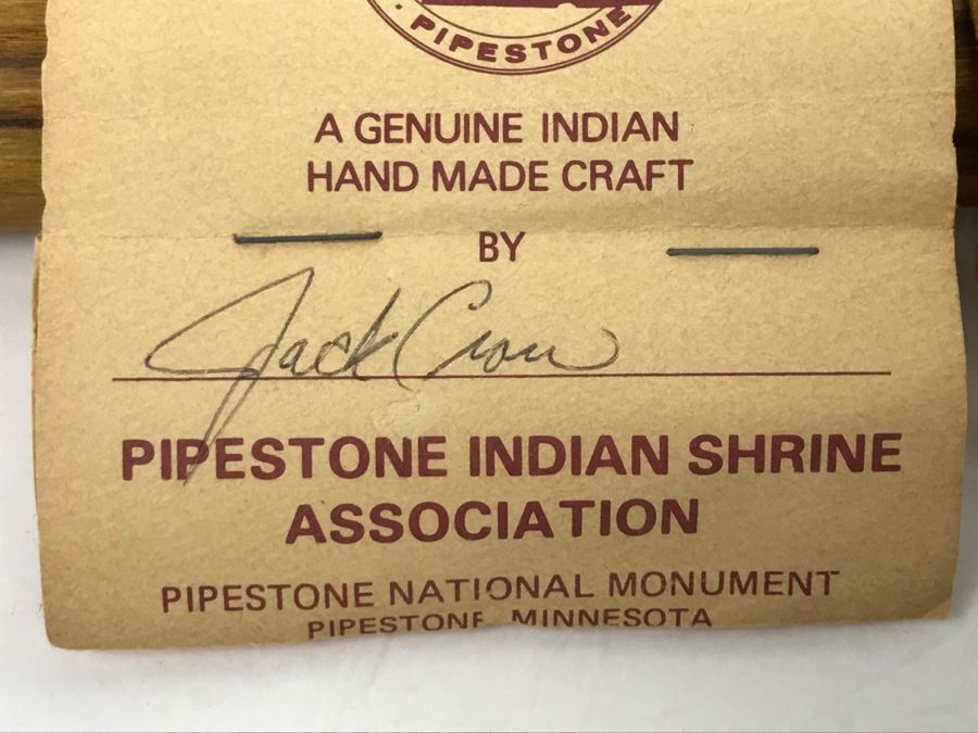 HUGE Collection Of Native American Peace Pipes Pipestone Catlinite Ceremonial Smoking Pipes Bear Buffalo Wolf Tomahawk (See All Photos For Details) Lot Retails For $2,000+ [Photo 94]