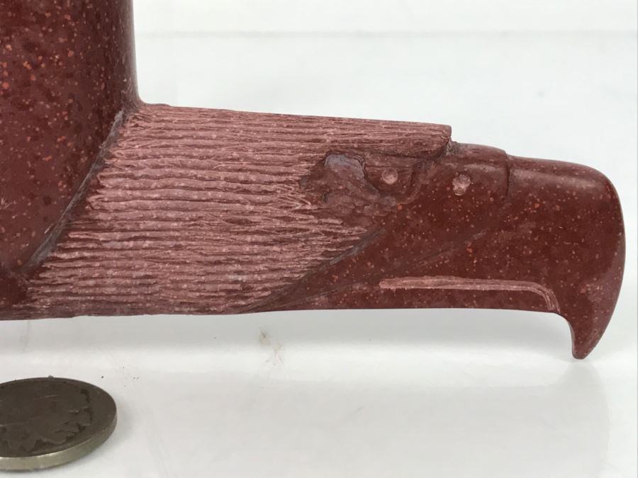 HUGE Collection Of Native American Peace Pipes Pipestone Catlinite Ceremonial Smoking Pipes Bear Buffalo Wolf Tomahawk (See All Photos For Details) Lot Retails For $2,000+ [Photo 68]