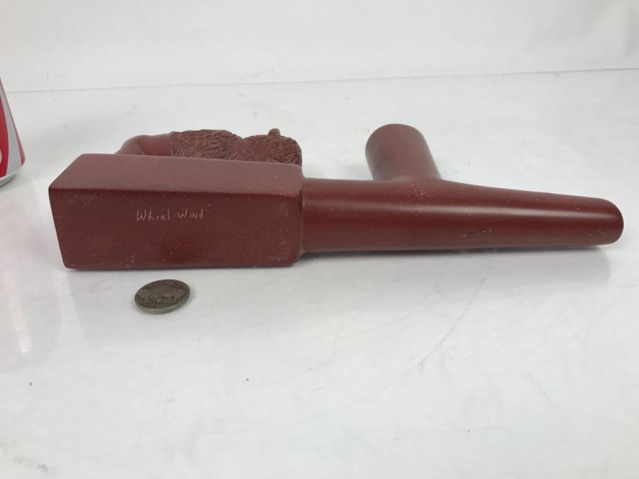 HUGE Collection Of Native American Peace Pipes Pipestone Catlinite Ceremonial Smoking Pipes Bear Buffalo Wolf Tomahawk (See All Photos For Details) Lot Retails For $2,000+ [Photo 25]