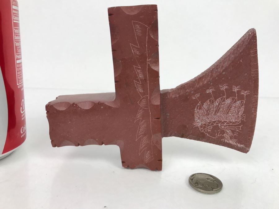 HUGE Collection Of Native American Peace Pipes Pipestone Catlinite Ceremonial Smoking Pipes Bear Buffalo Wolf Tomahawk (See All Photos For Details) Lot Retails For $2,000+ [Photo 64]