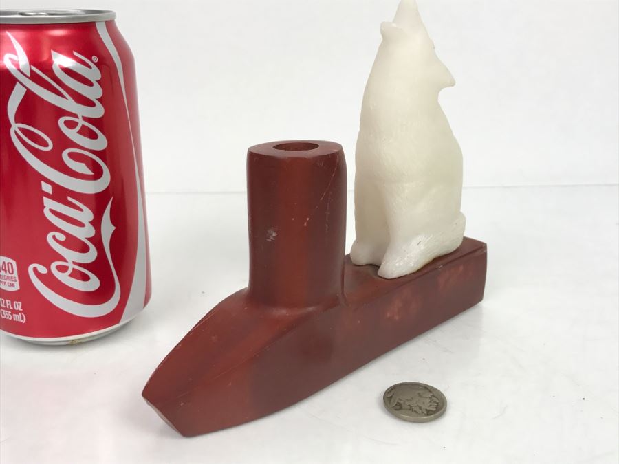 HUGE Collection Of Native American Peace Pipes Pipestone Catlinite Ceremonial Smoking Pipes Bear Buffalo Wolf Tomahawk (See All Photos For Details) Lot Retails For $2,000+ [Photo 32]