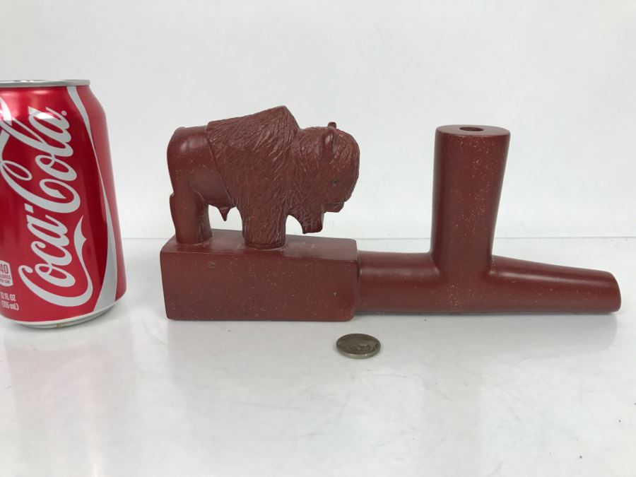 HUGE Collection Of Native American Peace Pipes Pipestone Catlinite Ceremonial Smoking Pipes Bear Buffalo Wolf Tomahawk (See All Photos For Details) Lot Retails For $2,000+ [Photo 8]