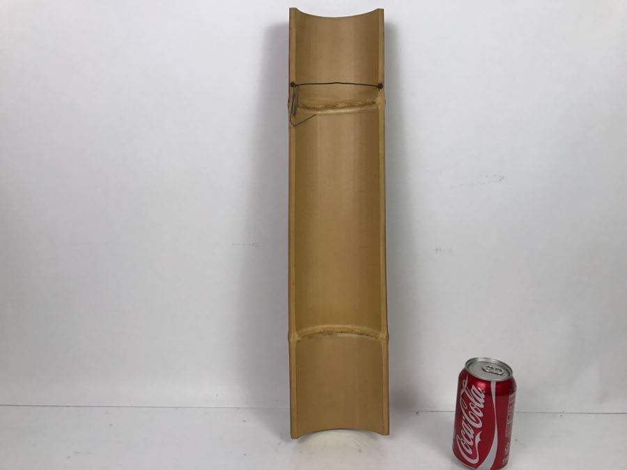 Signed Asian Bamboo Wood Carving Wall Hanging Artwork [Photo 17]