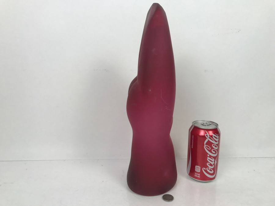 Maroon Art Glass In Form Of Woman's Torso [Photo 5]