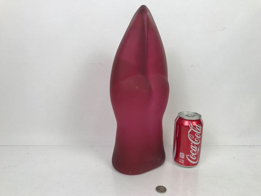 Maroon Art Glass In Form Of Woman's Torso [Photo 7]