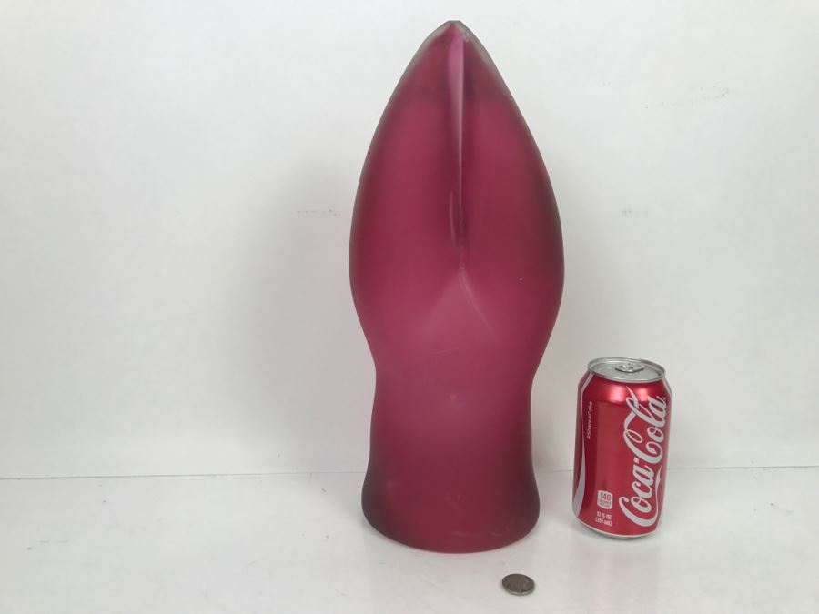 Maroon Art Glass In Form Of Woman's Torso [Photo 1]