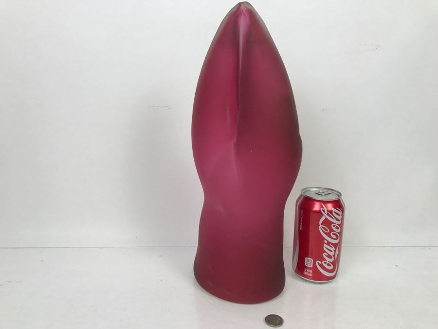 Maroon Art Glass In Form Of Woman's Torso [Photo 9]