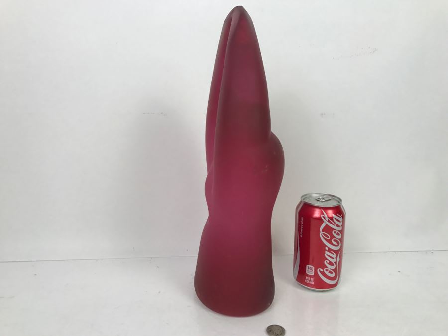 Maroon Art Glass In Form Of Woman's Torso [Photo 8]