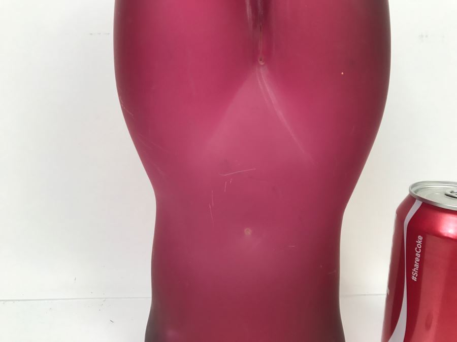 Maroon Art Glass In Form Of Woman's Torso [Photo 2]