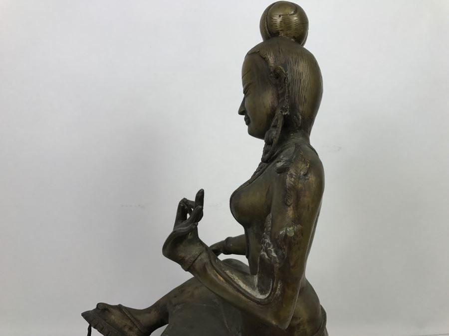 Vintage Tibetan Tara Bronze Brass Deity Sculpture (See All Photos) [Photo 29]