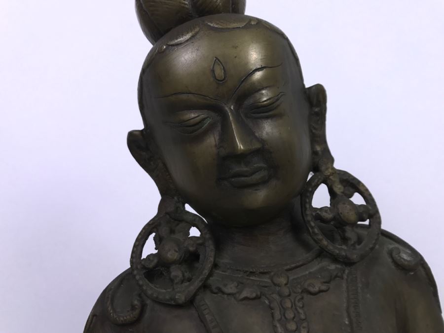 Vintage Tibetan Tara Bronze Brass Deity Sculpture (See All Photos) [Photo 5]