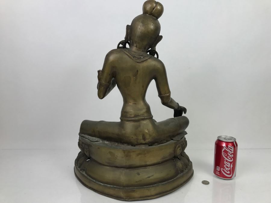 Vintage Tibetan Tara Bronze Brass Deity Sculpture (See All Photos) [Photo 24]