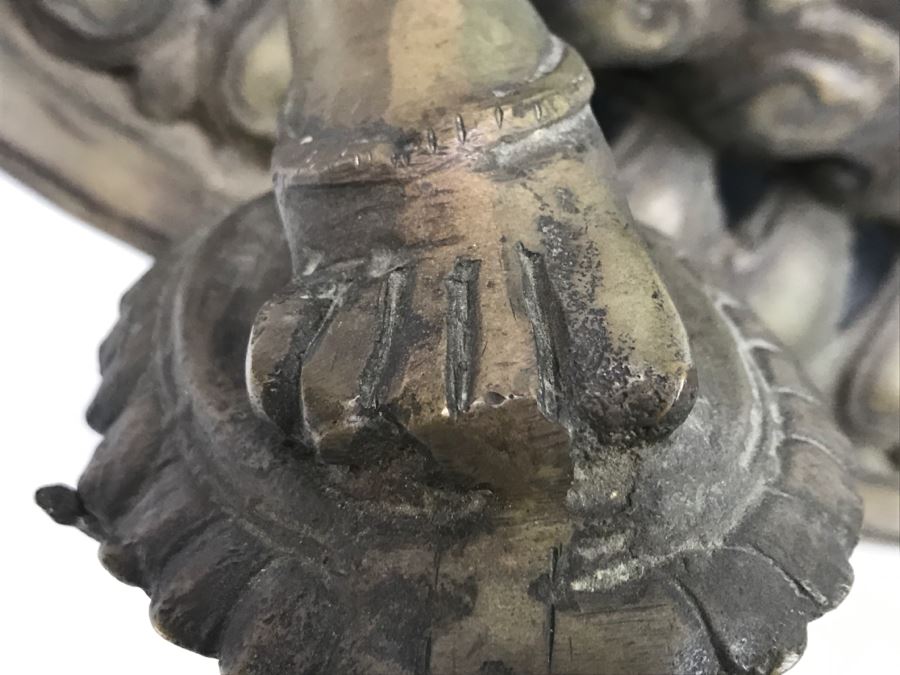 Vintage Tibetan Tara Bronze Brass Deity Sculpture (See All Photos) [Photo 14]