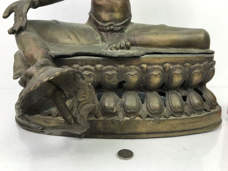 Vintage Tibetan Tara Bronze Brass Deity Sculpture (See All Photos) [Photo 10]