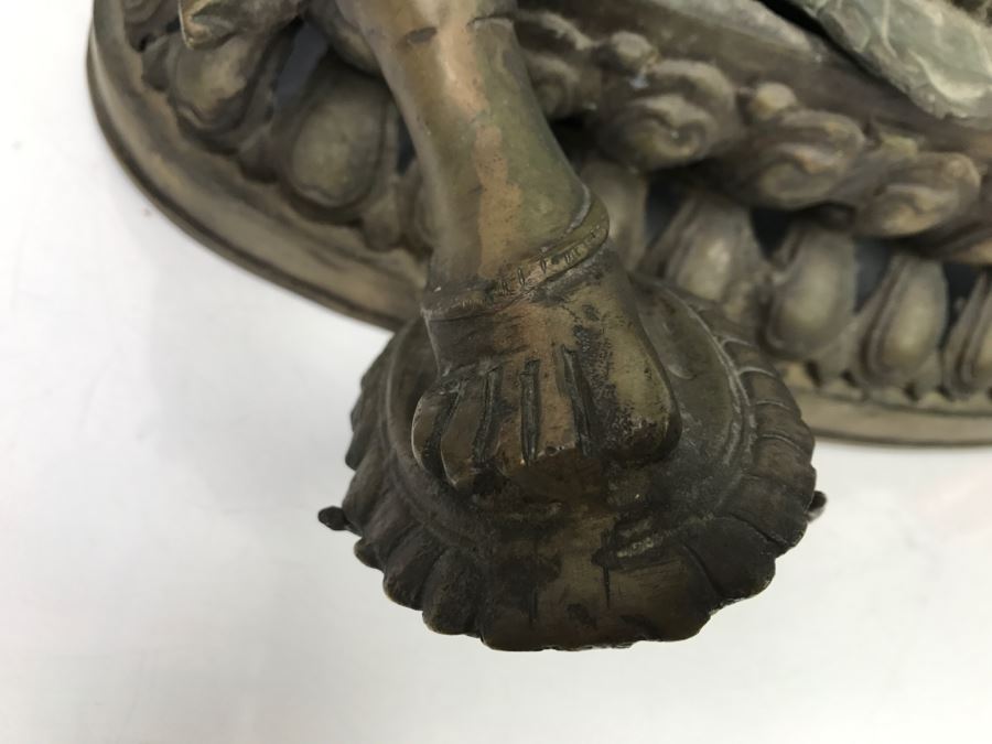 Vintage Tibetan Tara Bronze Brass Deity Sculpture (See All Photos) [Photo 13]