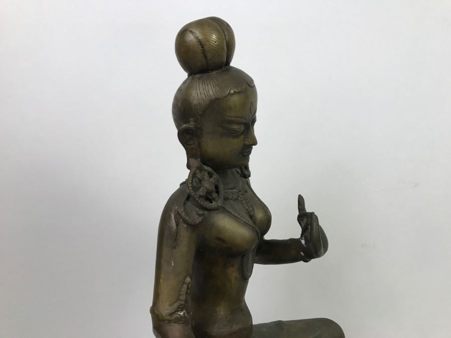 Vintage Tibetan Tara Bronze Brass Deity Sculpture (See All Photos) [Photo 22]