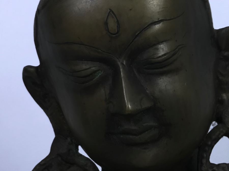 Vintage Tibetan Tara Bronze Brass Deity Sculpture (See All Photos) [Photo 19]