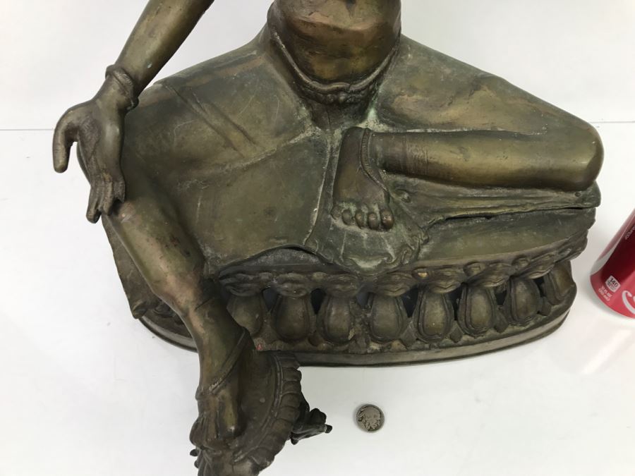 Vintage Tibetan Tara Bronze Brass Deity Sculpture (See All Photos) [Photo 12]