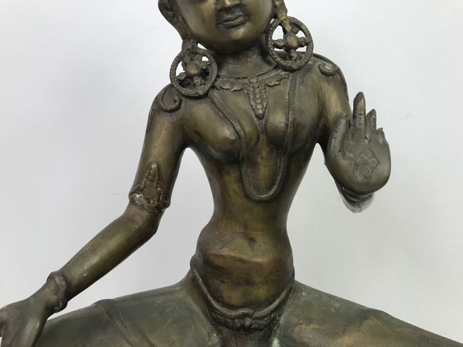 Vintage Tibetan Tara Bronze Brass Deity Sculpture (See All Photos) [Photo 8]