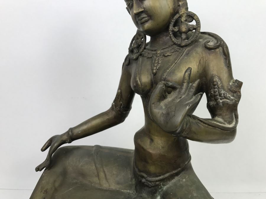 Vintage Tibetan Tara Bronze Brass Deity Sculpture (See All Photos) [Photo 31]
