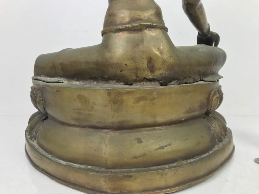 Vintage Tibetan Tara Bronze Brass Deity Sculpture (See All Photos) [Photo 25]