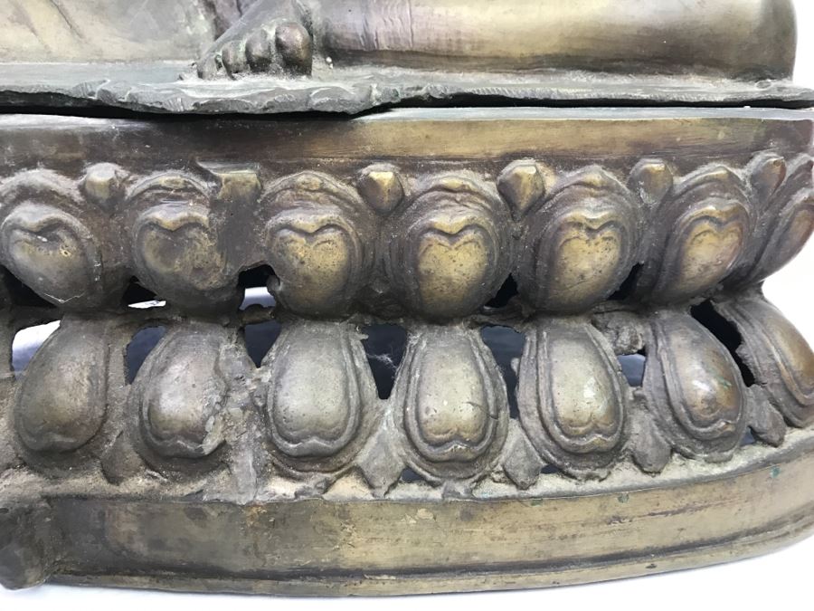 Vintage Tibetan Tara Bronze Brass Deity Sculpture (See All Photos) [Photo 11]