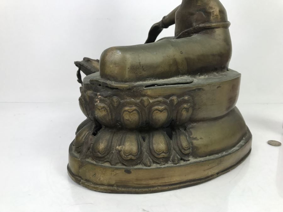 Vintage Tibetan Tara Bronze Brass Deity Sculpture (See All Photos) [Photo 28]