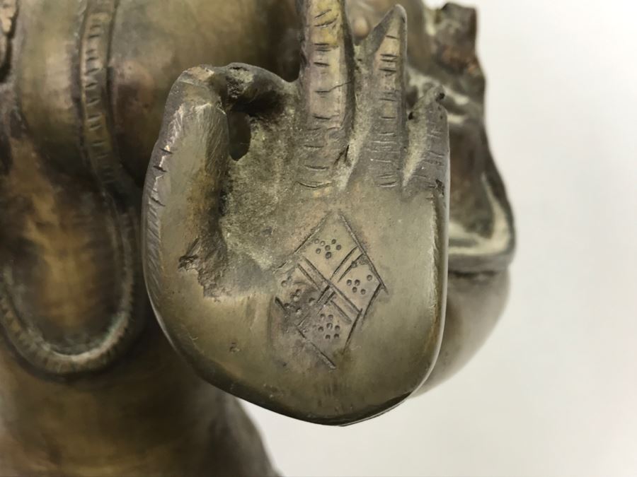 Vintage Tibetan Tara Bronze Brass Deity Sculpture (See All Photos) [Photo 17]