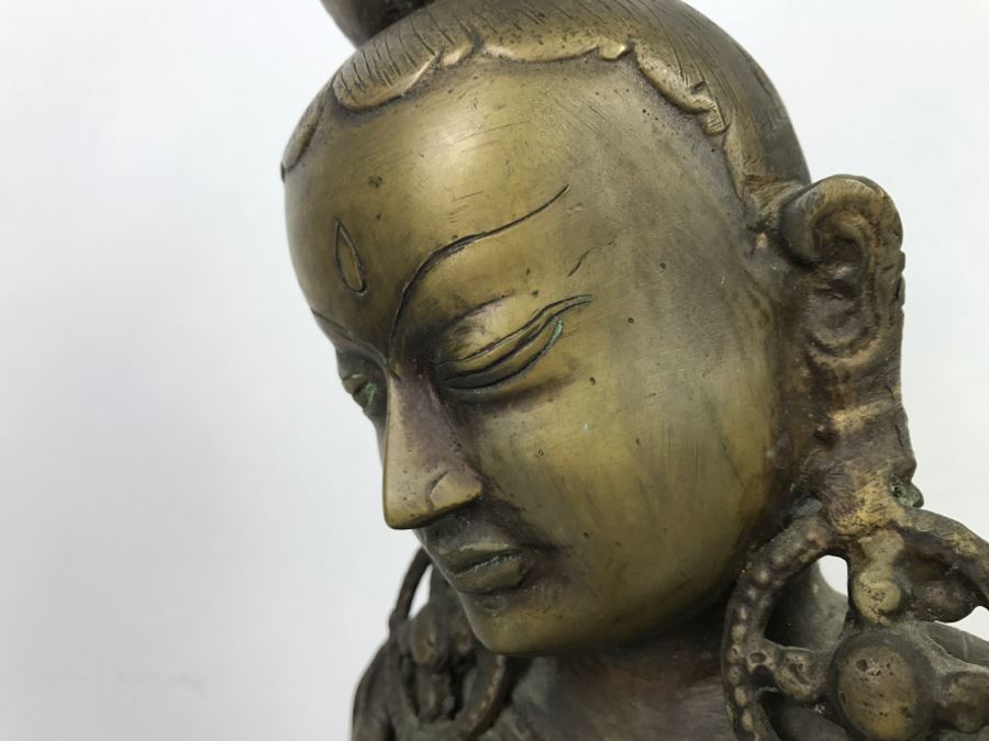 Vintage Tibetan Tara Bronze Brass Deity Sculpture (See All Photos) [Photo 32]