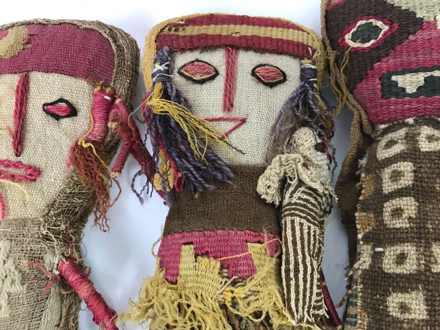 Collection Of (6) Vintage Hand Made Peruvian Folk Art Dolls [Photo 9]