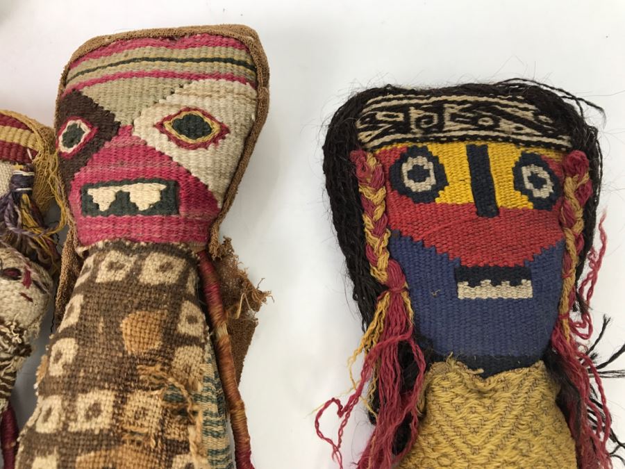 Collection Of (6) Vintage Hand Made Peruvian Folk Art Dolls [Photo 5]
