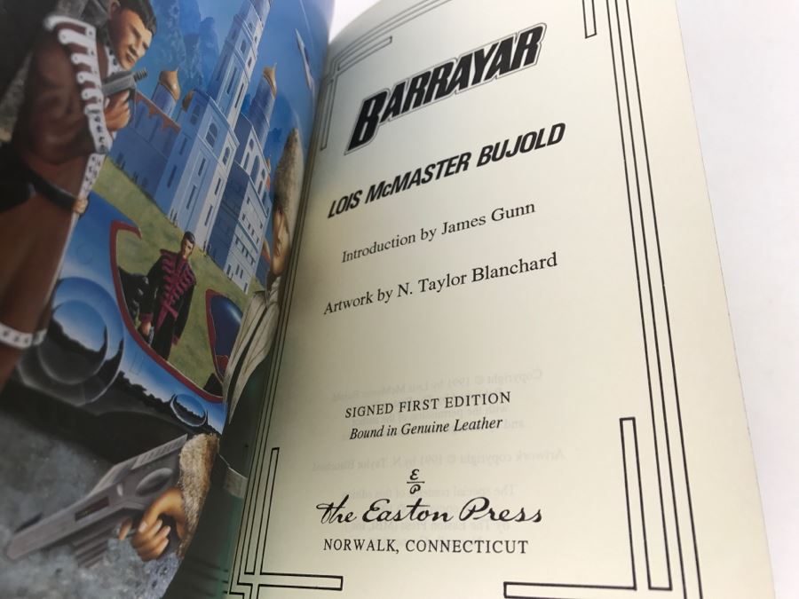 Signed First Edition Easton Press Hardcover Book Barrayar By Lois McMaster Bujold [Photo 9]