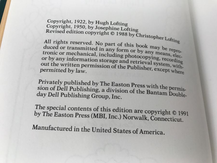 Easton Press Hardcover Book The Voyages Of Doctor Dolittle By Hugh Lofting [Photo 7]