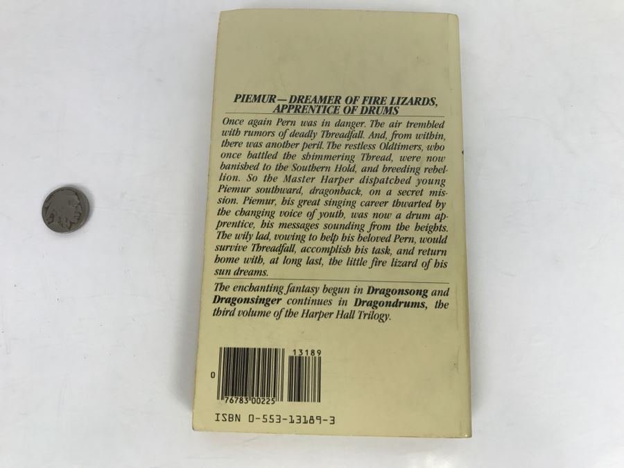 (3) Signed Anne McCaffrey Paperback Books: Dragondrums, Dragonsong And Dragonsinger [Photo 6]