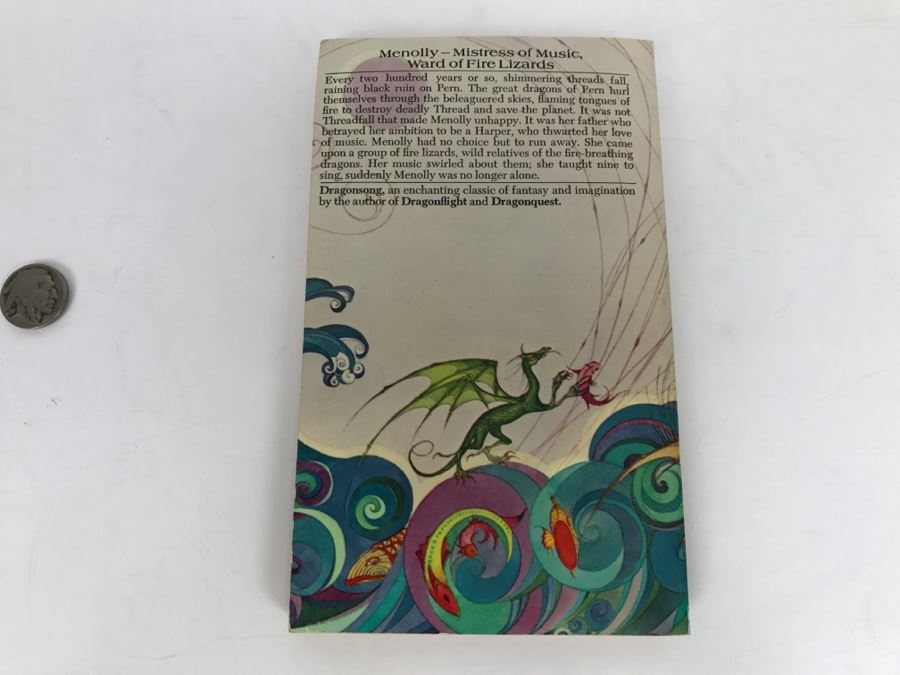 (3) Signed Anne McCaffrey Paperback Books: Dragondrums, Dragonsong And Dragonsinger [Photo 12]