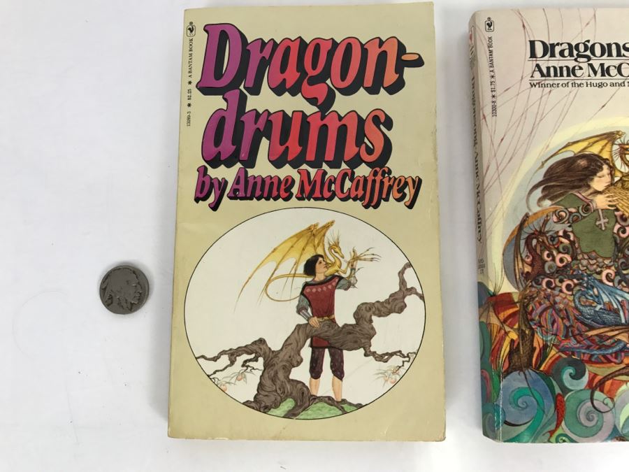 (3) Signed Anne McCaffrey Paperback Books: Dragondrums, Dragonsong And Dragonsinger [Photo 3]