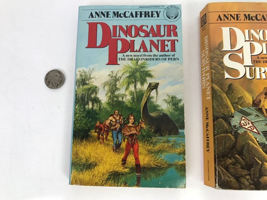 (3) Signed Anne McCaffrey Paperback Books: Dinosaur Planet, Dinosaur Planet Survivors And Decision At Doona [Photo 4]