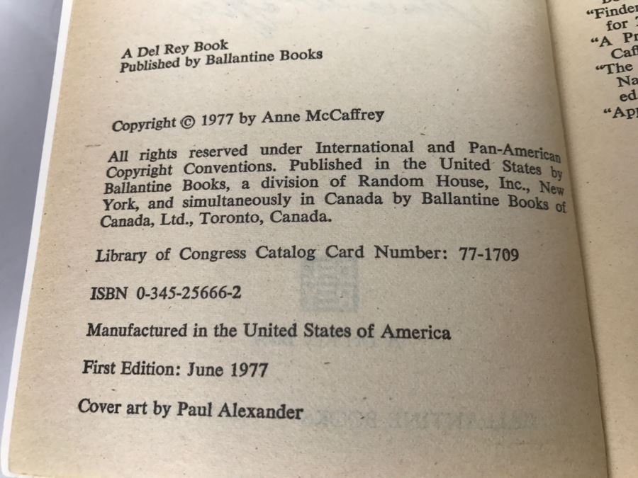 (3) Signed Anne McCaffrey Paperback Books: Get Off The Unicorn, To Ride Pegasus And Crystal Singer [Photo 10]