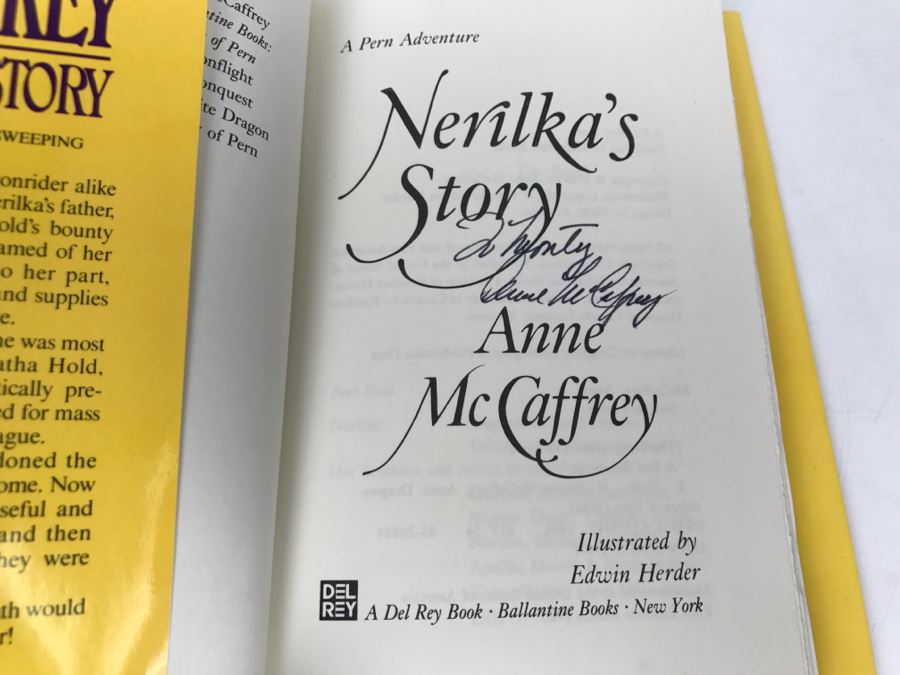 Signed First Edition Hardcover Book Nerilka’s Story By Anne McCaffrey [Photo 8]