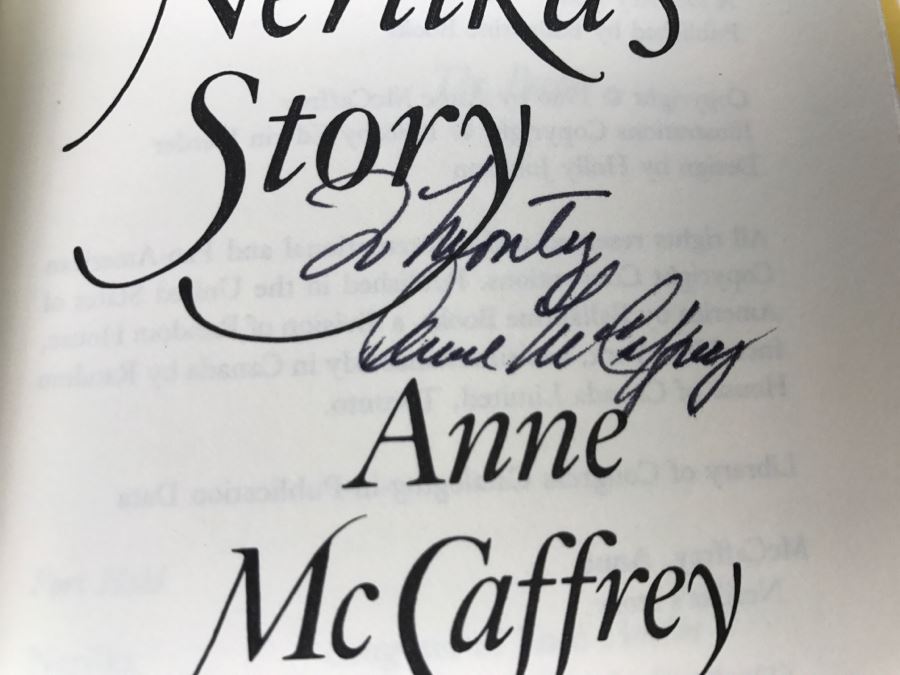 Signed First Edition Hardcover Book Nerilka’s Story By Anne McCaffrey [Photo 9]