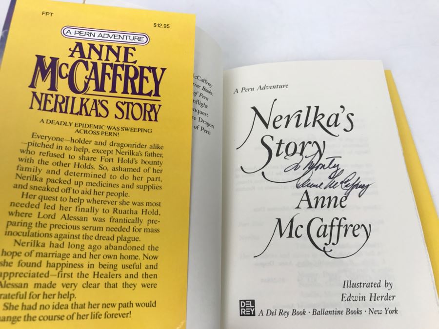 Signed First Edition Hardcover Book Nerilka’s Story By Anne McCaffrey [Photo 6]