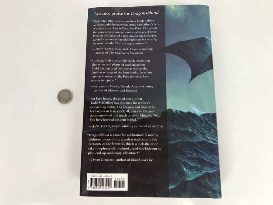 Signed First Edition Hardcover Book Dragonsblood By Anne McCaffrey [Photo 4]