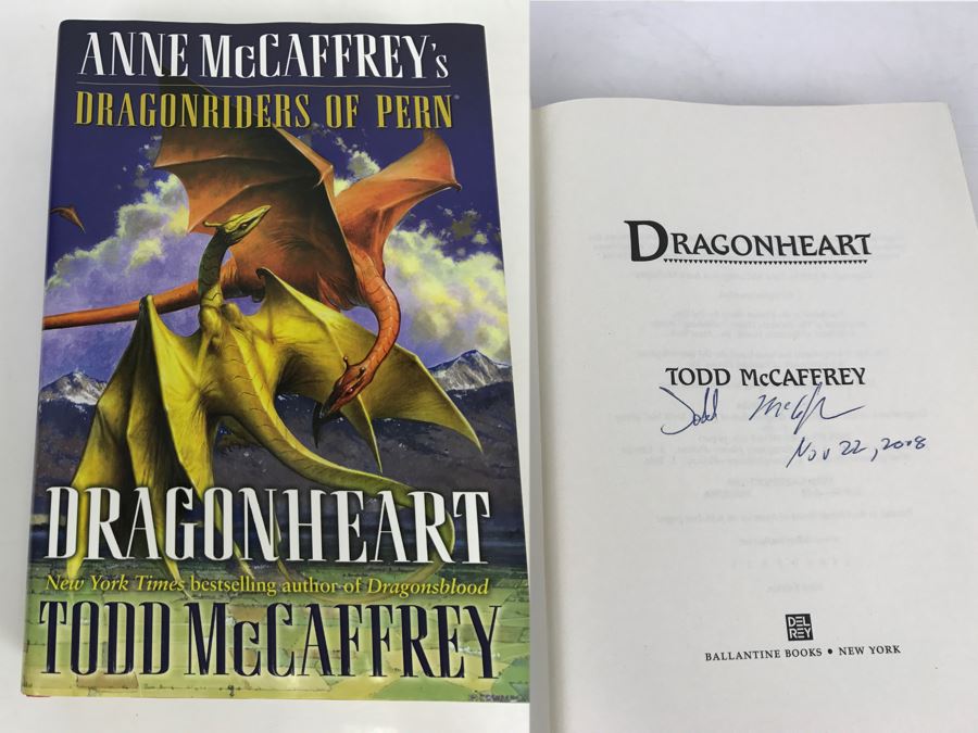 Signed First Edition Hardcover Book Dragonheart By Anne McCaffrey [Photo 1]