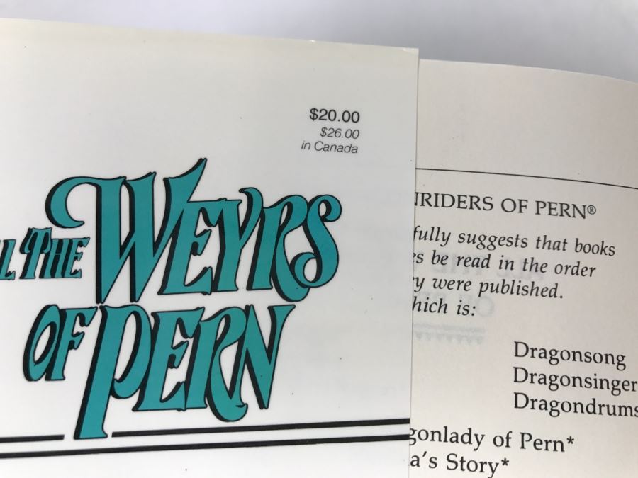 First Edition Signed Hardcover Book All The Weyrs Of Pern By Anne McCaffrey [Photo 6]