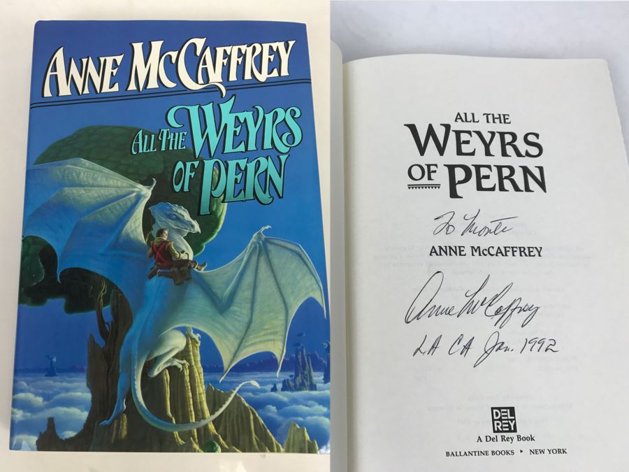First Edition Signed Hardcover Book All The Weyrs Of Pern By Anne McCaffrey [Photo 1]